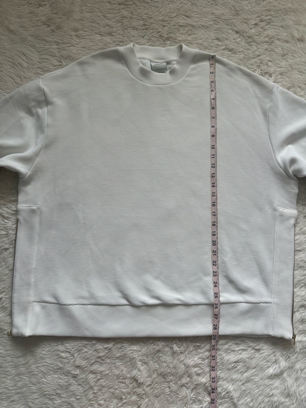 Varley Sweater Mae Boyfriend Sweat Pullover Oversized Longline Side Zip Sz 1X - Picture 13 of 15